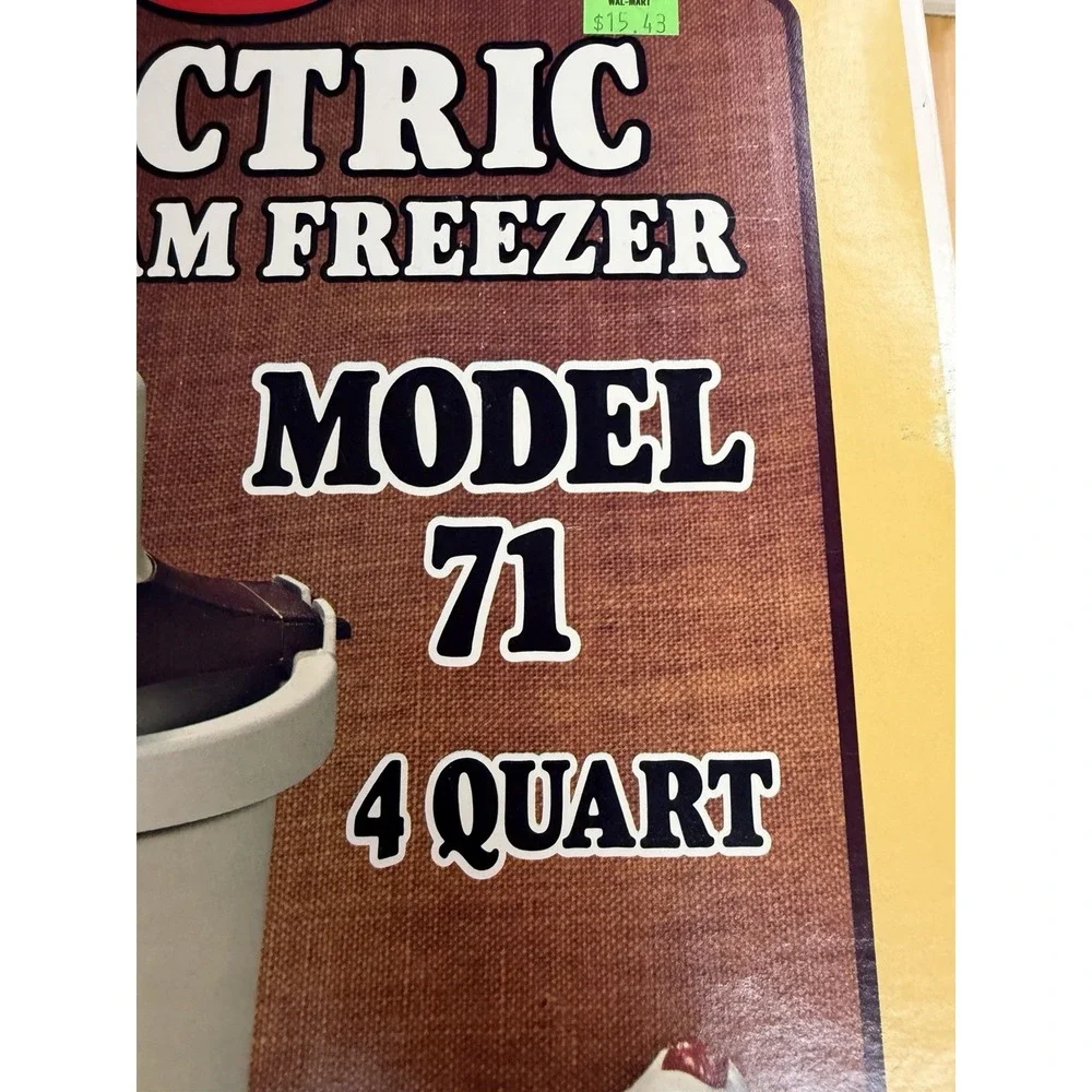 Vintage Richmond Cedar Works Model 71 Ice Cream Maker Box Manual New 4 Quart
